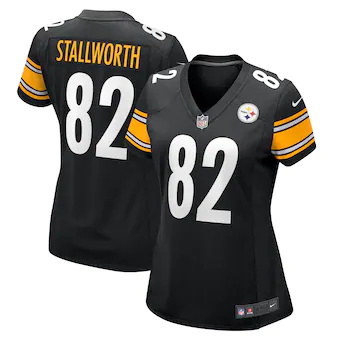 womens nike john stallworth black pittsburgh steelers retir